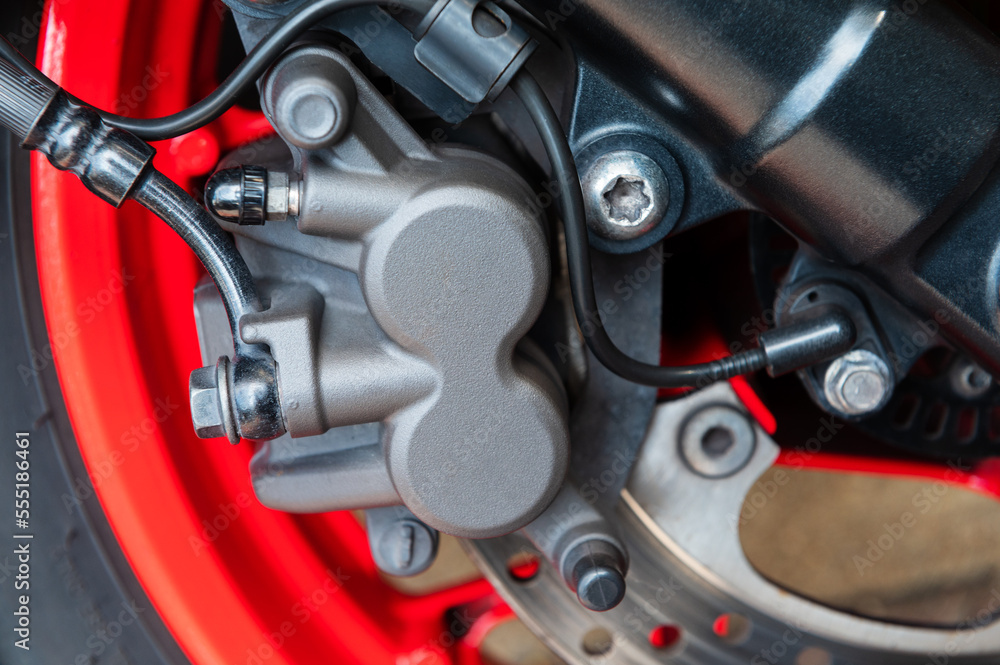 Fototapeta premium Motorcycle disc brake background