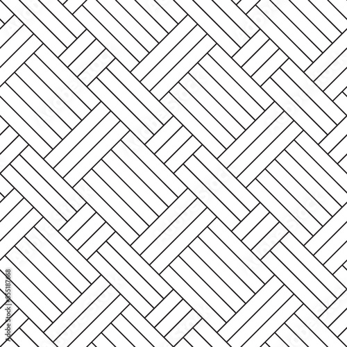 Editable Seamless Geometric Pattern Tile with Herringbone Line Art