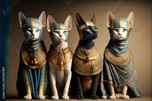 a brigade of Egyptian cats