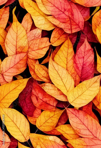 Beautiful Autumn leaves Generative AI