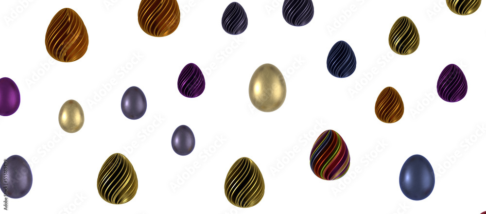 Perfect colorful handmade easter eggs isolated Perfect colorful handmade easter eggs isolated