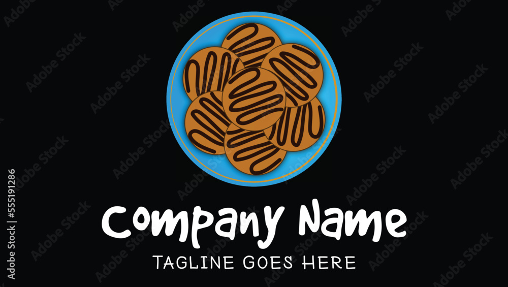 Arepa Pumpkin Cookies Traditional Asian Food Vector Art Illustration Logo Template Arepa Pumpkin Cookies Traditional Asian Food Vector Art Illustration Logo Template