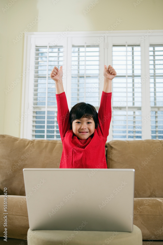 View of a cheerful boy. View of a cheerful boy.