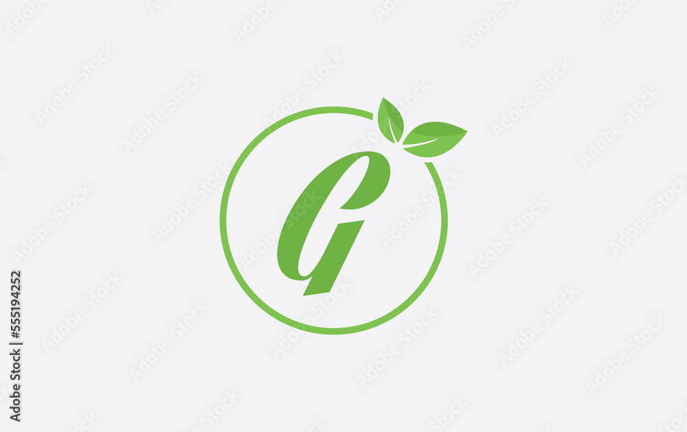 Fresh nature leaf and healthy logo design with the letter and alphabets. Green leaf and eco logo icon design Fresh nature leaf and healthy logo design with the letter and alphabets. Green leaf and eco logo icon design
