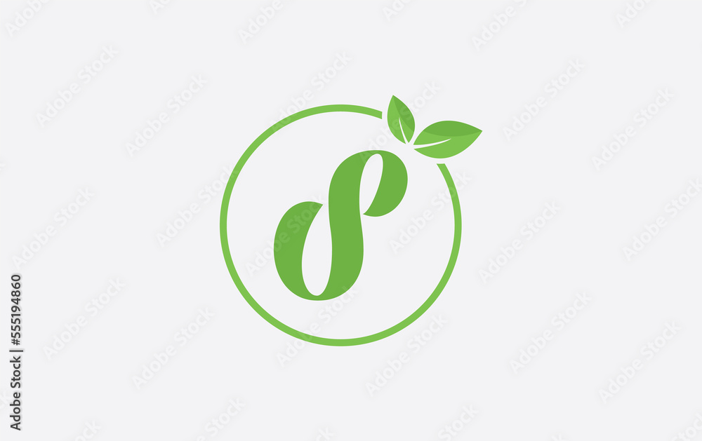 Fresh nature leaf and healthy logo design with the letter and alphabets. Green leaf and eco logo icon design Fresh nature leaf and healthy logo design with the letter and alphabets. Green leaf and eco logo icon design