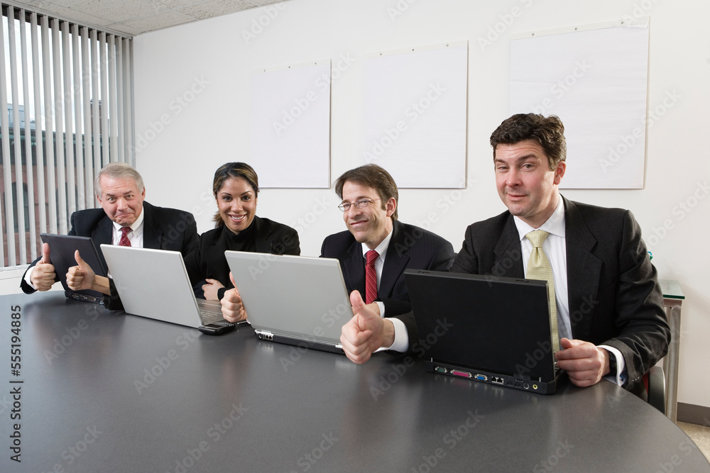 Portrait of business people gesturing. Portrait of business people gesturing.
