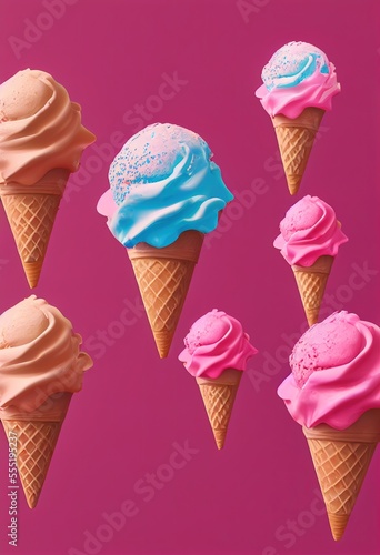 Mutiple Ice Cream Cones (Ge...