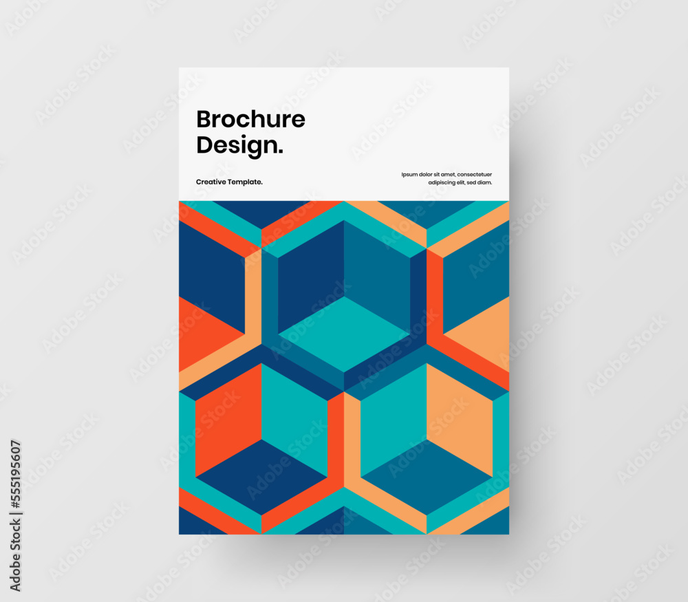 Fresh geometric pattern journal cover illustration. Clean booklet A4 design vector concept. Fresh geometric pattern journal cover illustration. Clean booklet A4 design vector concept.