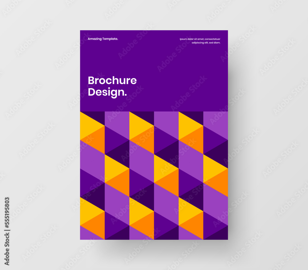Fresh mosaic tiles book cover illustration. Creative banner A4 design vector layout. Fresh mosaic tiles book cover illustration. Creative banner A4 design vector layout.