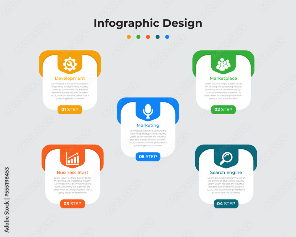 Modern Infographics Design, Business Infographics Template, Can be used for workflow layout, Vector illustration