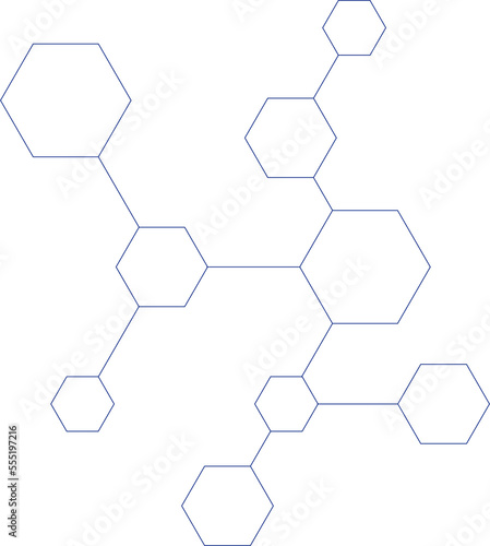 Abstract hexagon shape for minimalist technology design element