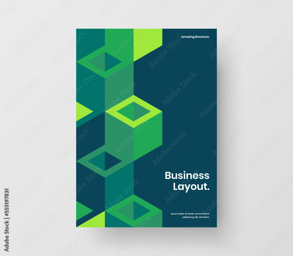 Creative geometric tiles front page template. Modern banner A4 design vector concept. Creative geometric tiles front page template. Modern banner A4 design vector concept.