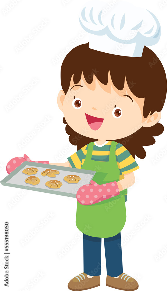 Cooking children girl Little kid making delicious food professional chef Cooking children girl Little kid making delicious food professional chef