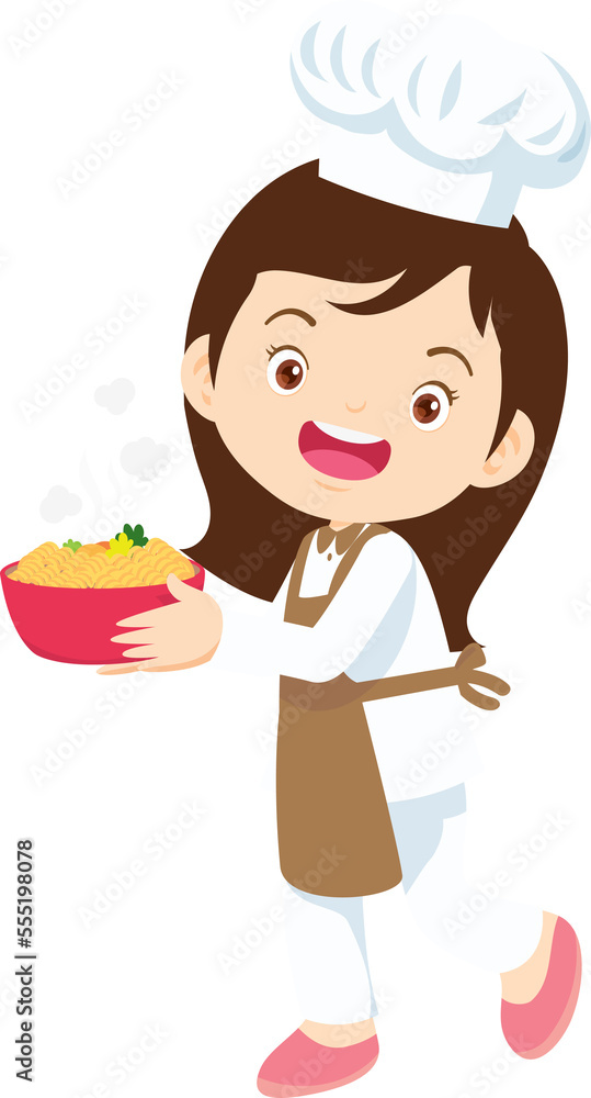 Cooking children girl Little kid making delicious food professional chef Cooking children girl Little kid making delicious food professional chef