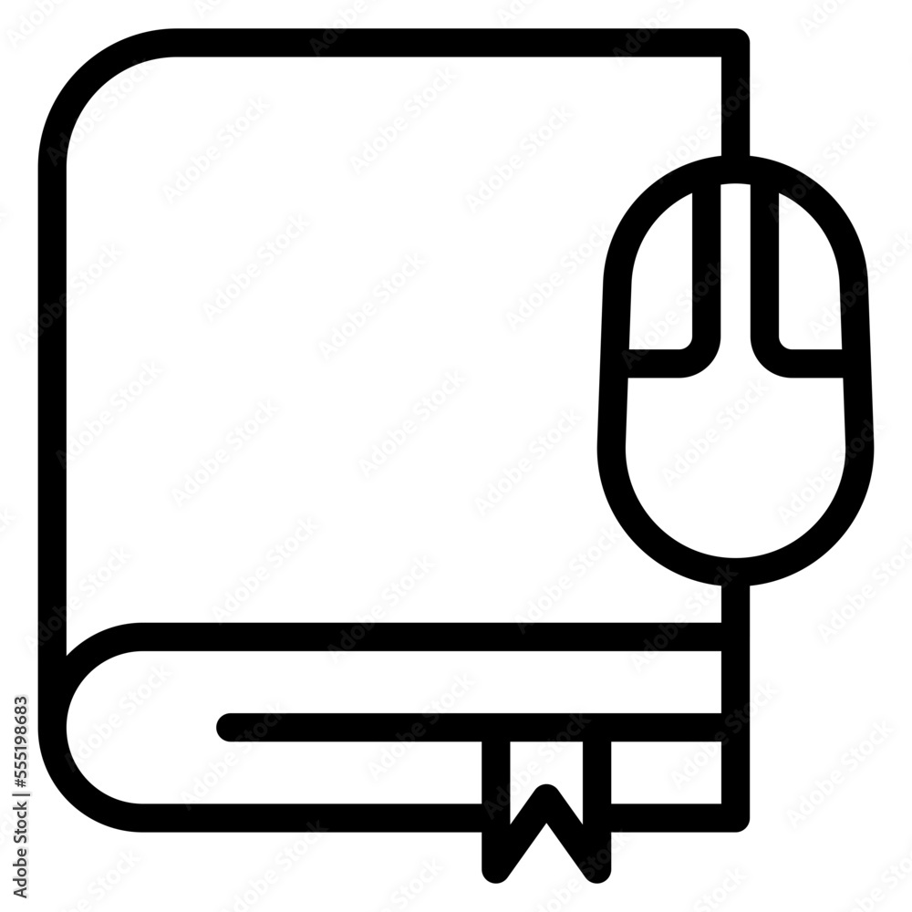 computer mouse with book line computer mouse with book line