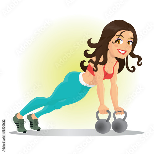 woman exercising with dumbbells