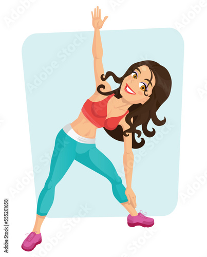 woman doing yoga exercise