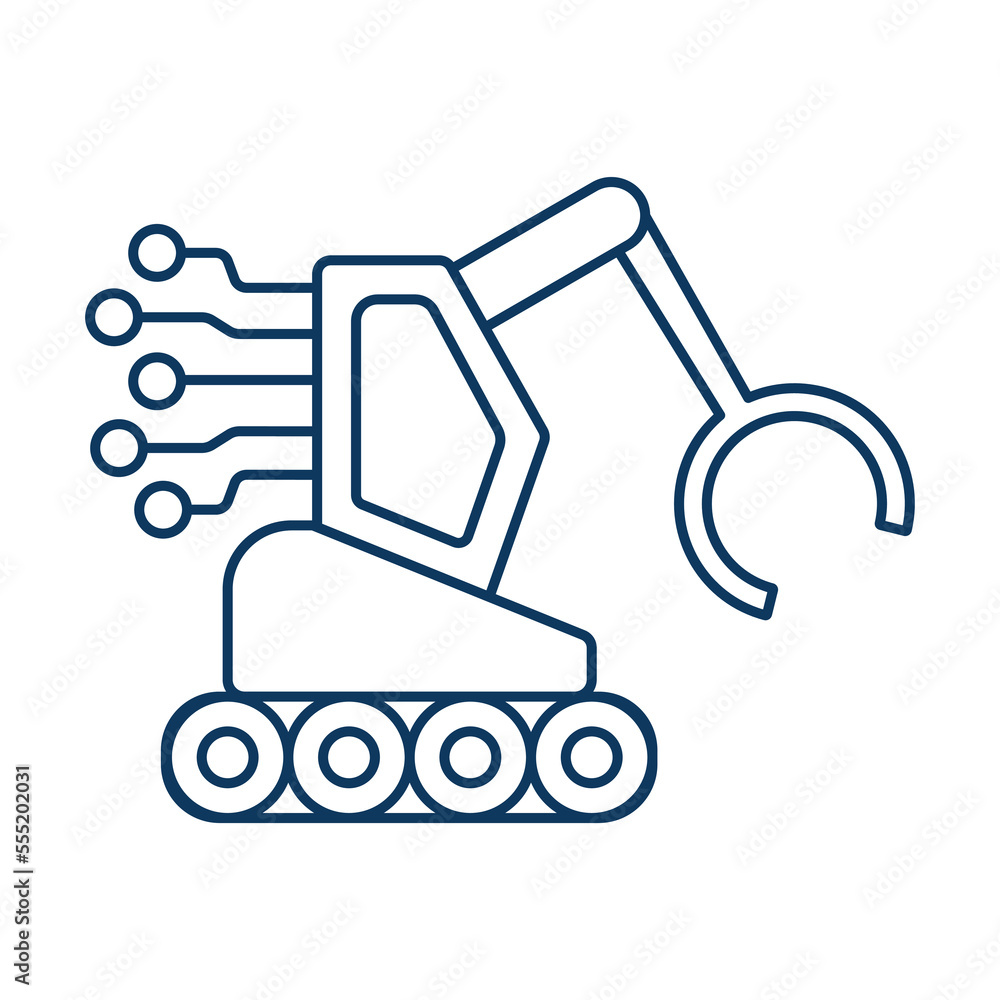 Robotics line universal icon ui ux element sign. Robotics line universal icon ui ux element sign.