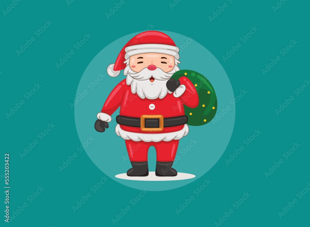Santa claus characters for Xmas festive design illustration Santa claus characters for Xmas festive design illustration