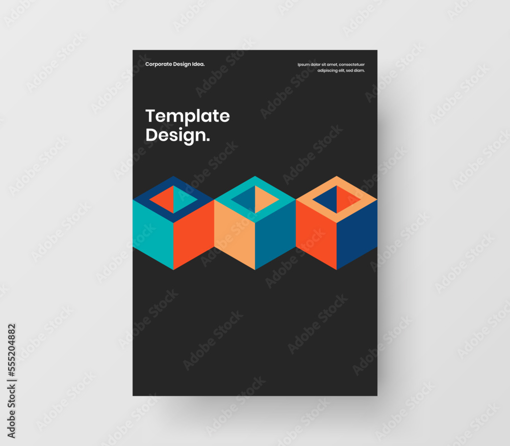 Unique geometric pattern journal cover template. Minimalistic flyer A4 design vector layout. Unique geometric pattern journal cover template. Minimalistic flyer A4 design vector layout.