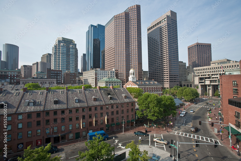 High angle view of cityscape, Boston, Massachusetts, USA High angle view of cityscape, Boston, Massachusetts, USA