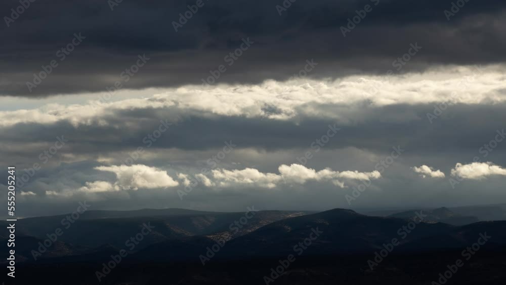 Illuminated Clouds in Dark Storm Timelapse Zoom in Illuminated Clouds in Dark Storm Timelapse Zoom in