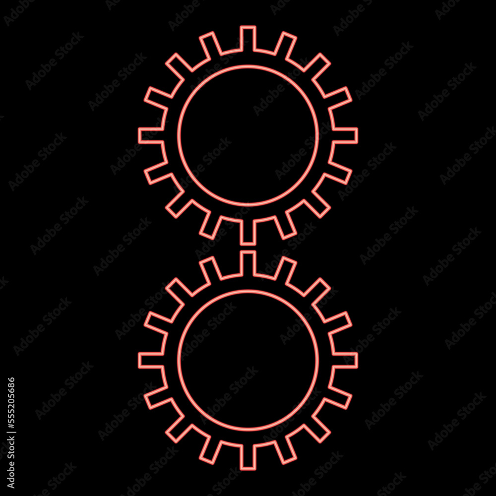 Neon excellent light fastness Designation on the wallpaper symbol icon black color vector illustration flat style image red color vector illustration image flat style