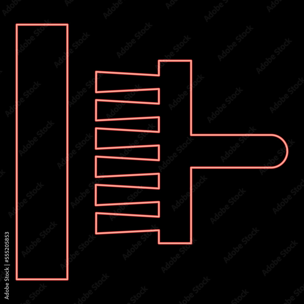 Neon glue applied to the wall Designation on the wallpaper symbol icon black color vector illustration flat style image red color vector illustration image flat style Neon glue applied to the wall Designation on the wallpaper symbol icon black color vector illustration flat style image red color vector illustration image flat style