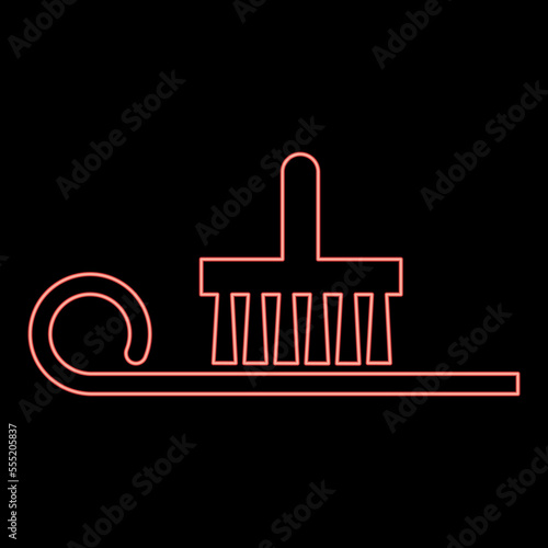 Neon glue applied to wallpaper Designation on wallpaper symbol icon black color vector illustration flat style image red color vector illustration image flat style