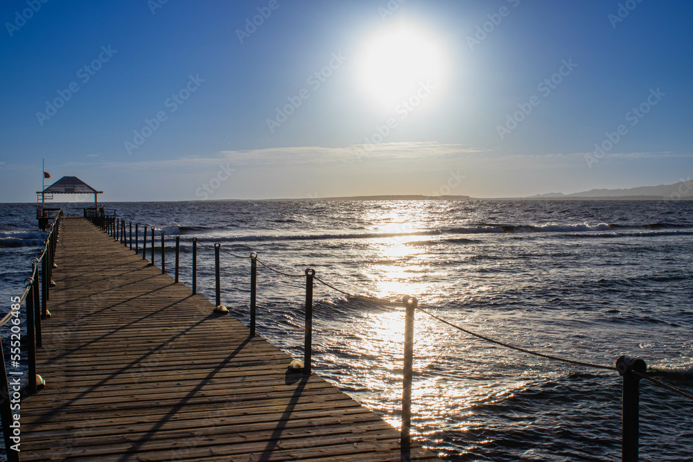 Fototapeta premium Sunrise on the Red Sea beach