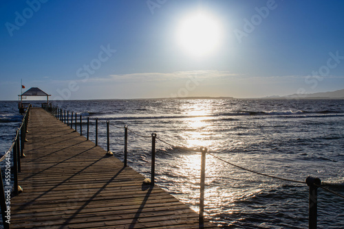 Sunrise on the Red Sea beach