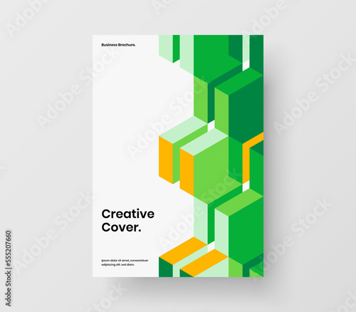 Fresh mosaic pattern banner layout. Creative company cover vector design concept.