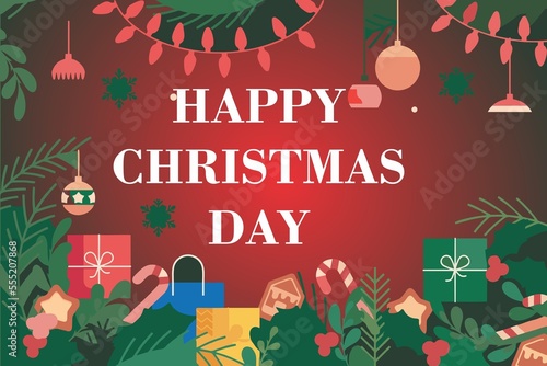 merry christmas greeting card