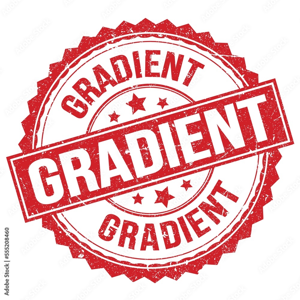 GRADIENT text on red round stamp sign GRADIENT text on red round stamp sign