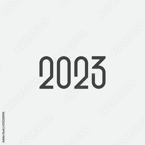 2023 Happy New Year logo modern and clean