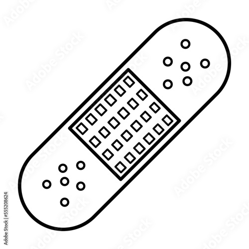 Adhesive Bandage Icon In Line Style