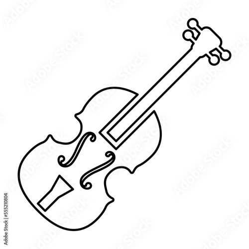 Violin Icon In Line Style