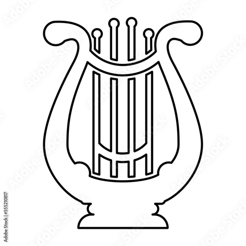 Lyre Icon In Line Style