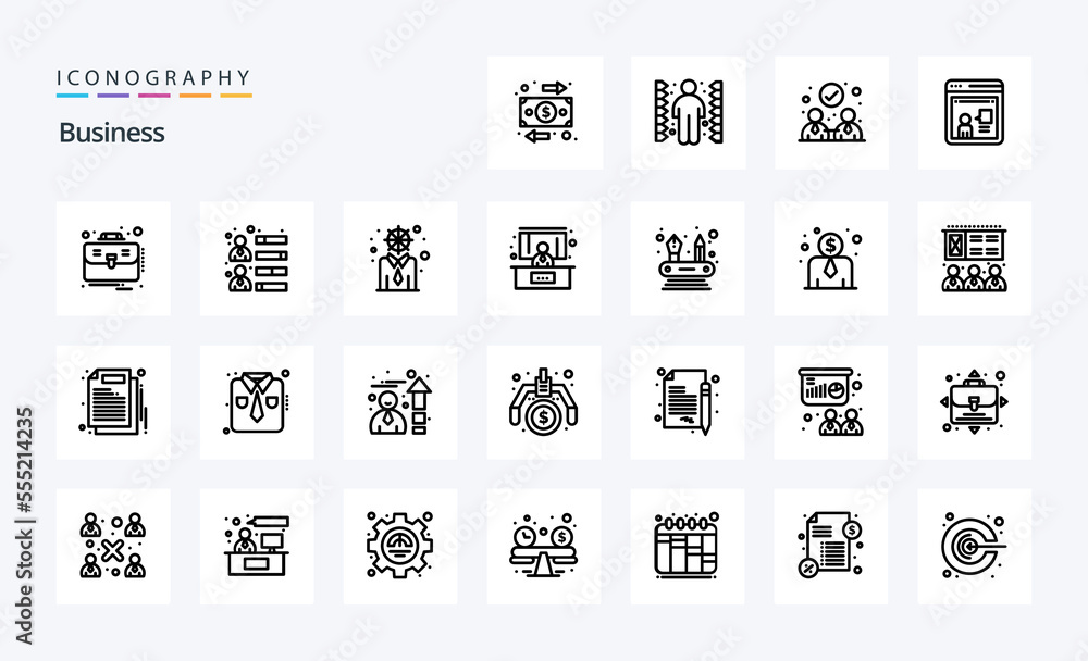 25 Business Line icon pack