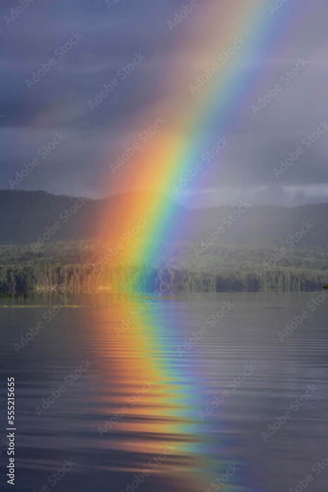 End of the rainbow on rural Lake Umbagog End of the rainbow on rural Lake Umbagog