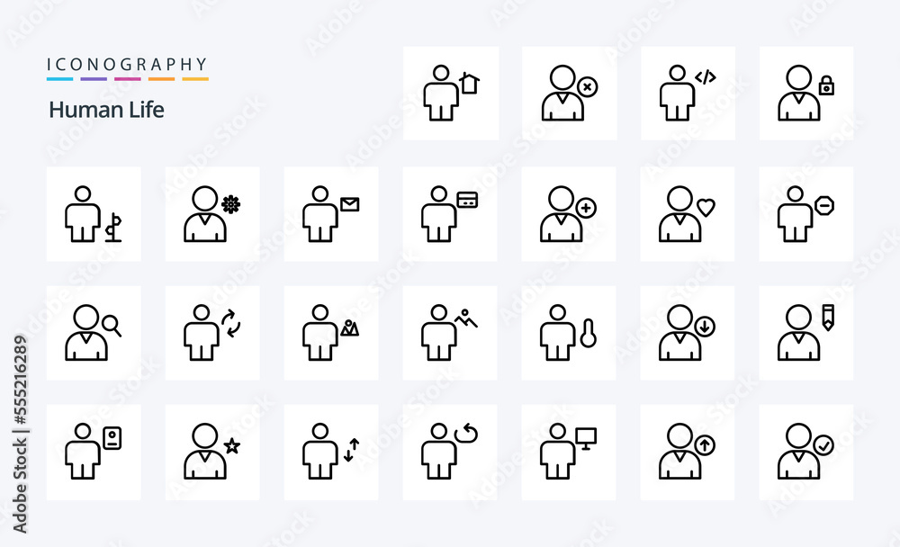 25 Human Line icon pack
