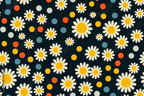 The Y2K 90s Fun Daisy Checkerboard Seamless Pattern is a stationery repeating seamless pattern used for fashion textiles. Generative AI