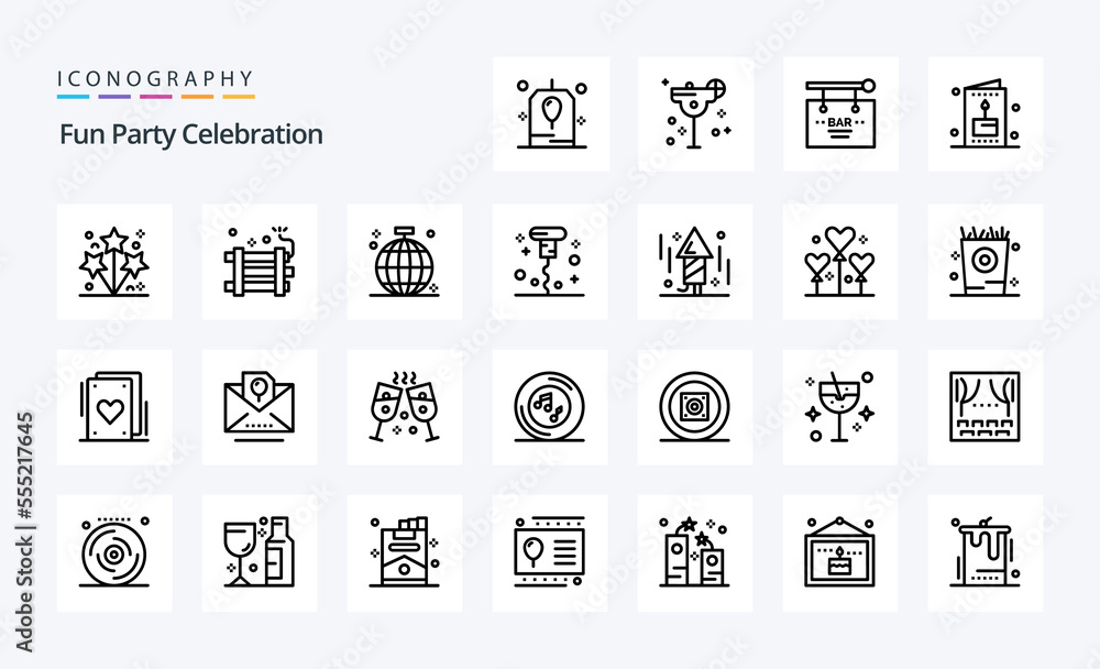 25 Party Line icon pack