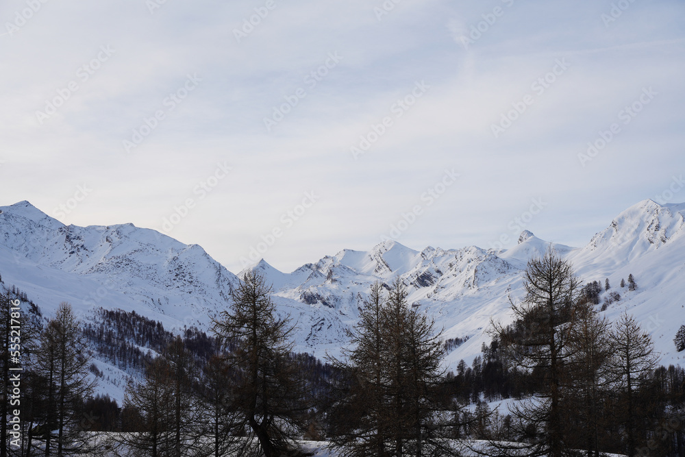 French Alps during winter