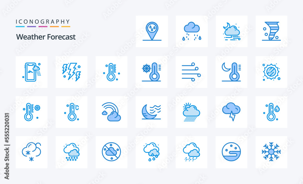 25 Weather Blue icon pack