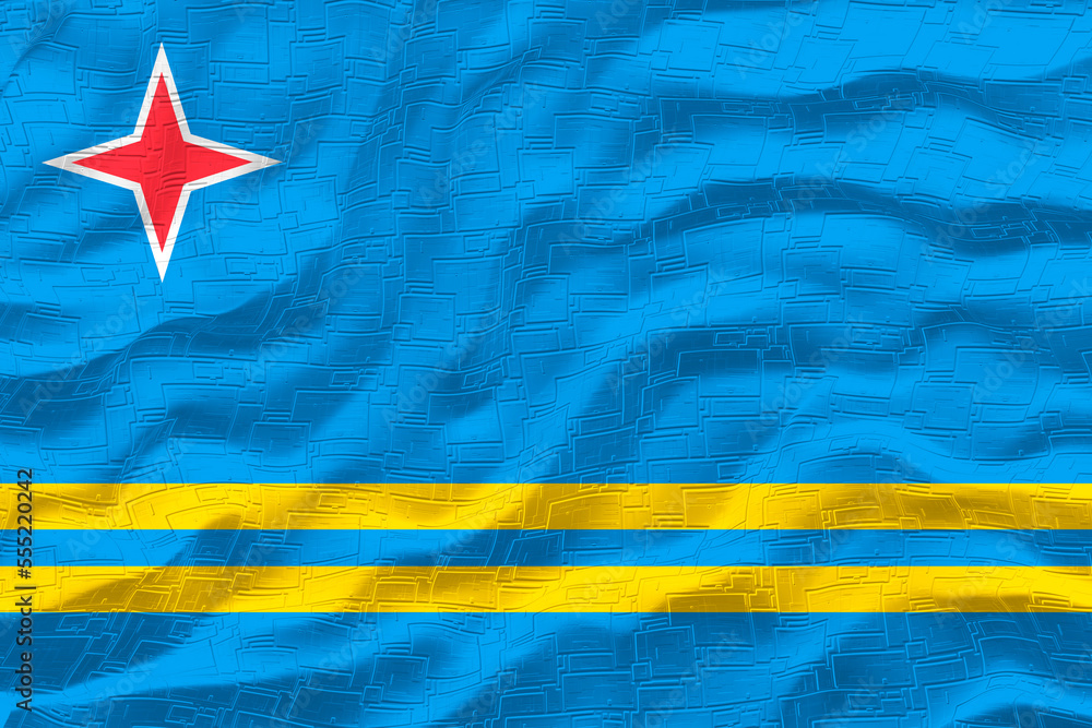 Fototapeta premium National flag of Aruba. Background with flag of Aruba.