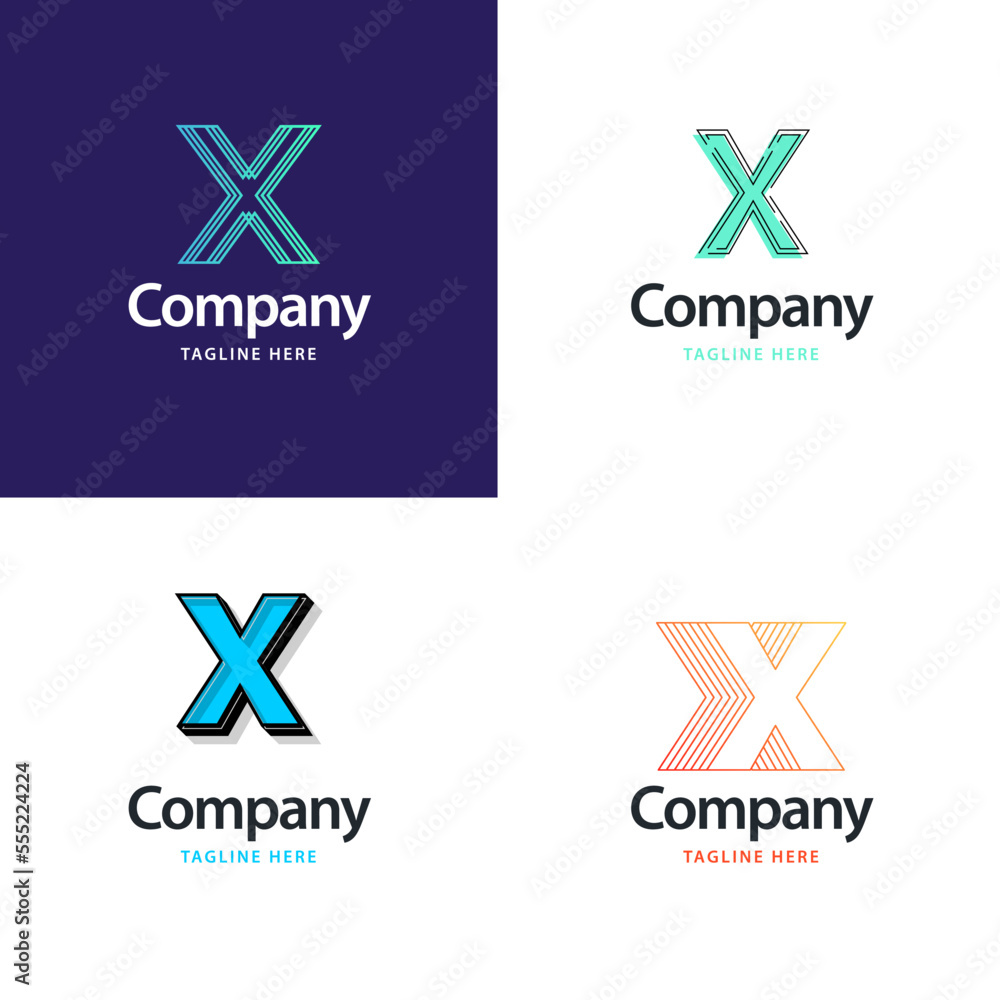 Letter X Big Logo Pack Design Creative Modern logos design for your business