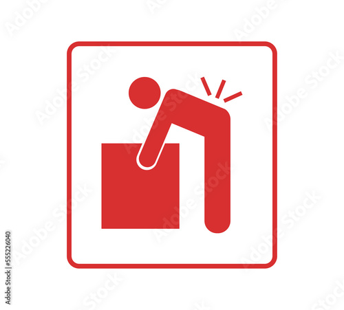 Isolated package heavy to lift icon. 