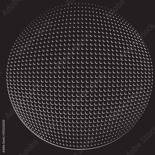 Set of spheres . Halftone constructed transparent sphere .Vector  .Technology sphere Logo . Design element for posters, social media, templates, flyers, brochures . Abstract trendy transparent circles © miloje