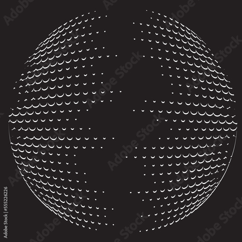 Set of spheres . Halftone constructed transparent sphere .Vector  .Technology sphere Logo . Design element for posters, social media, templates, flyers, brochures . Abstract trendy transparent circles